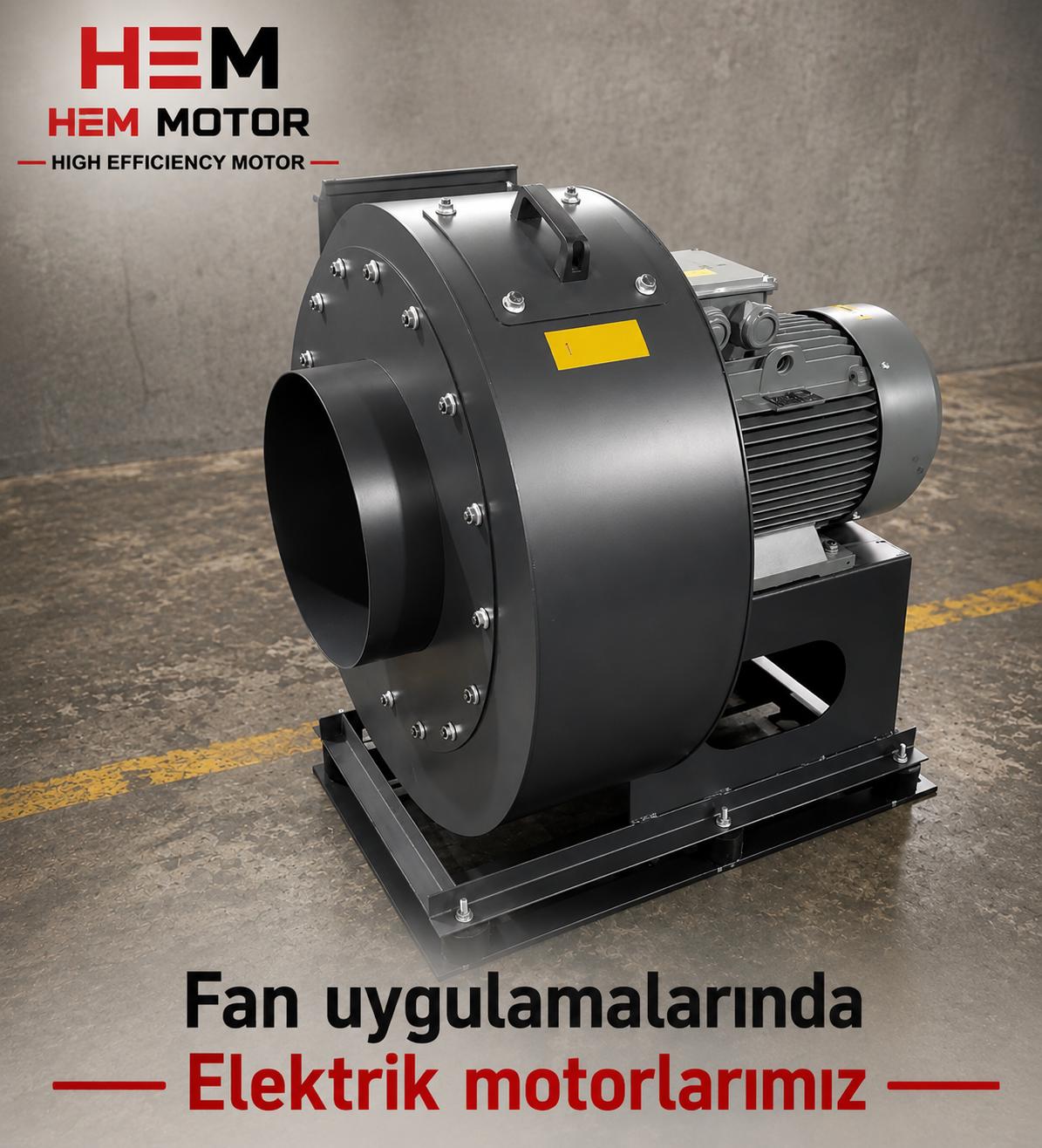 Ağaç atölyesi ve değirmen aspirasyon hattında sürekli çalışan S1 fan motoru