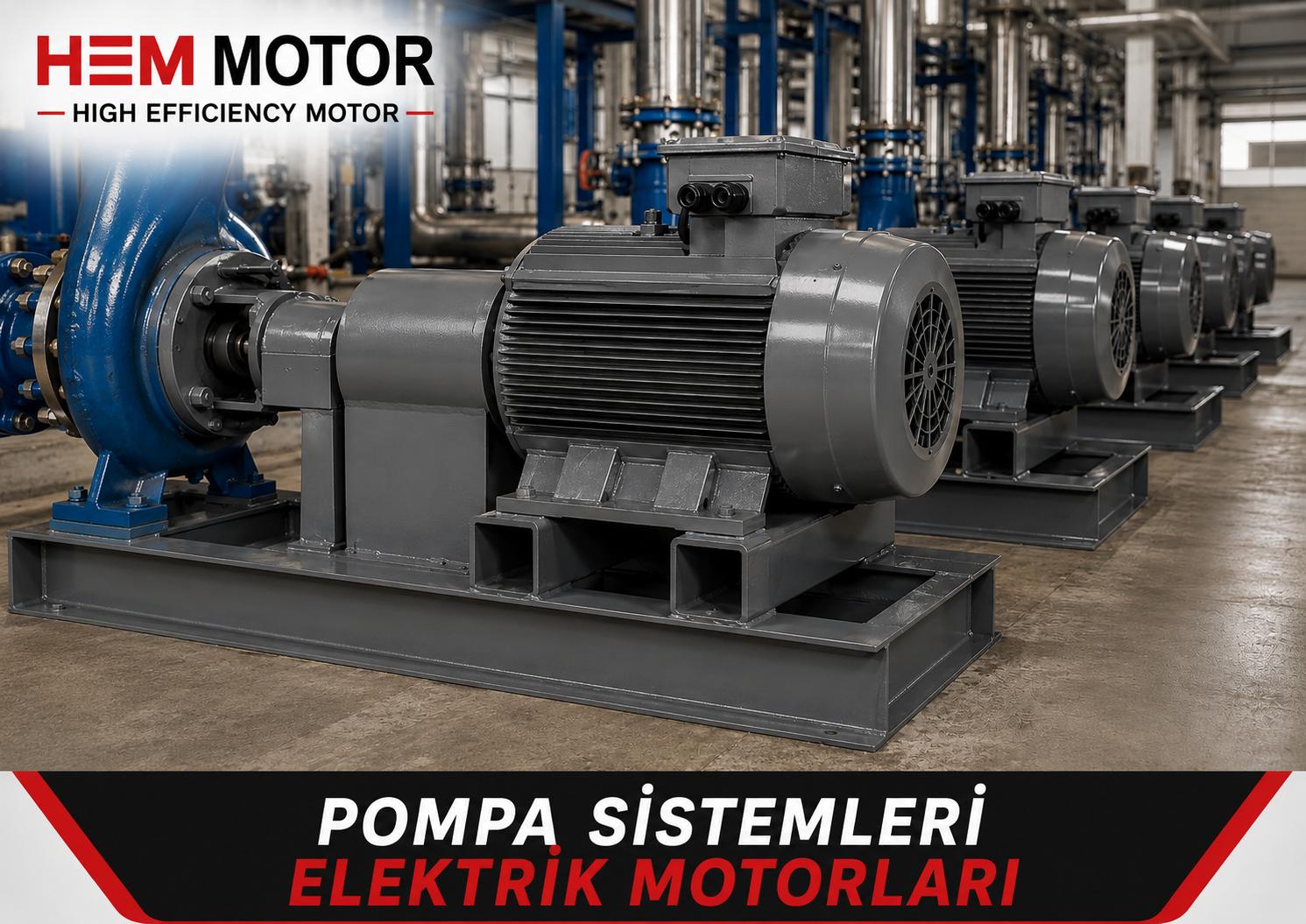 Electric motor in the V1 mounting position on a vertical-shaft booster pump