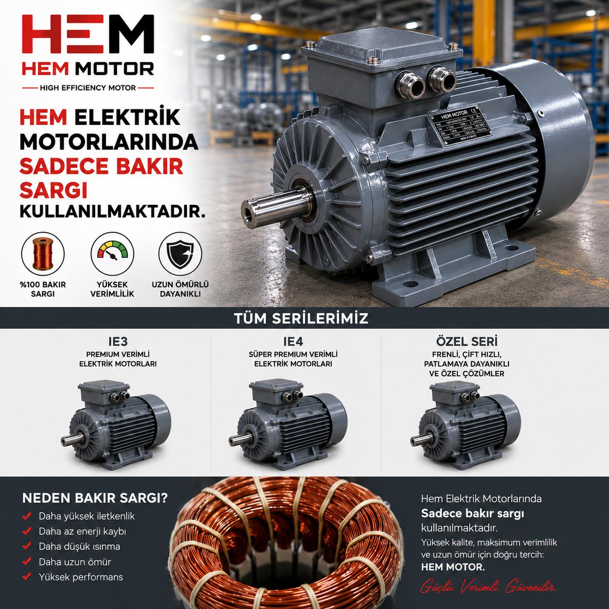 IE3 ve IE4 elektrik motoru verimlilik sınıfları karşılaştırması