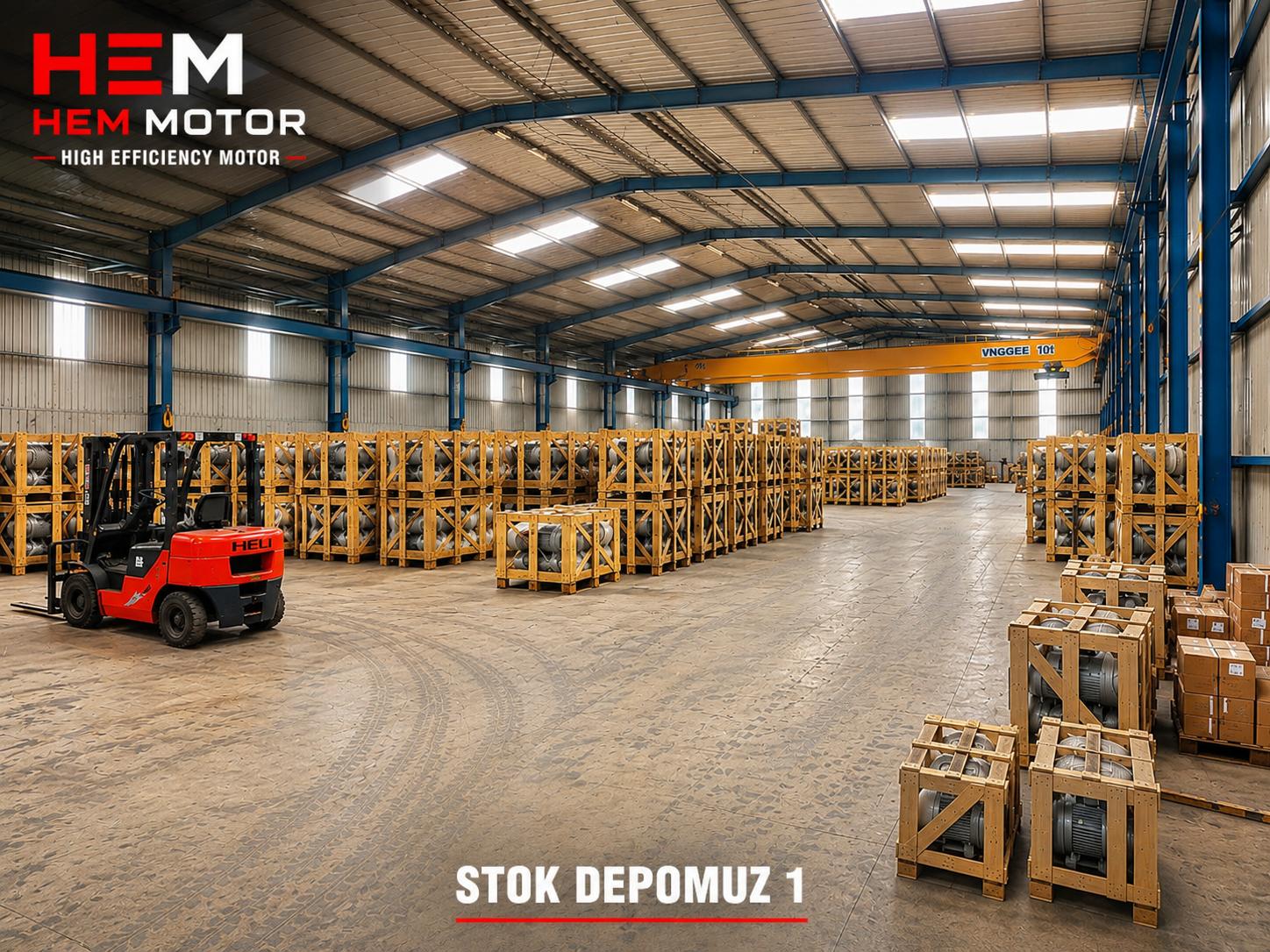 Yedek elektrik motorunun depoda mil çevirme ve nem kontrolü ile bakımı